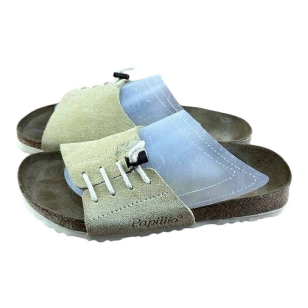 Birkenstock Papillio women’s Suede Cord Cork Rubber Slide Sandals Sz EU3…